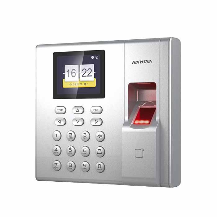 DS-K1A8503MF: Máy Chấm Công Vân Tay + Card Mifare, Màn Hình LCD 2.4 inch
