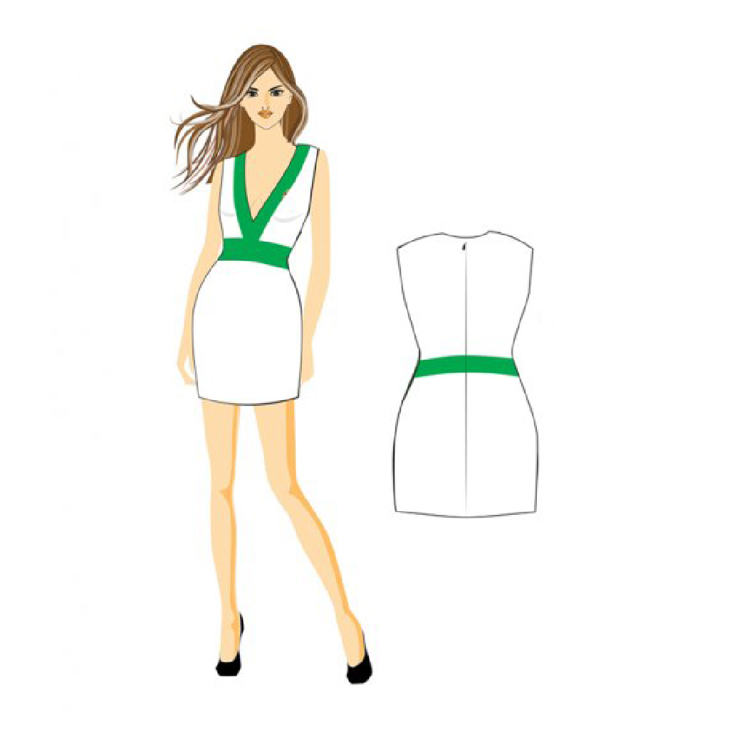 Đầm PG chéo vai màu trắng ngắn - mẫu 1 - Cho thuê đầm PG, lễ tân, trang  phục sự kiện - She Loves