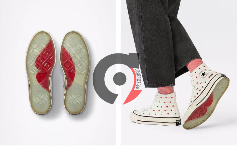 Converse Chuck 70 Embroidered Lips valentin's day