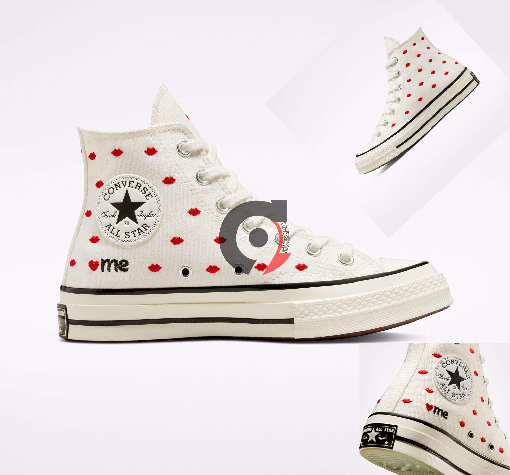 giày Converse Chuck 70 Embroidered Lips