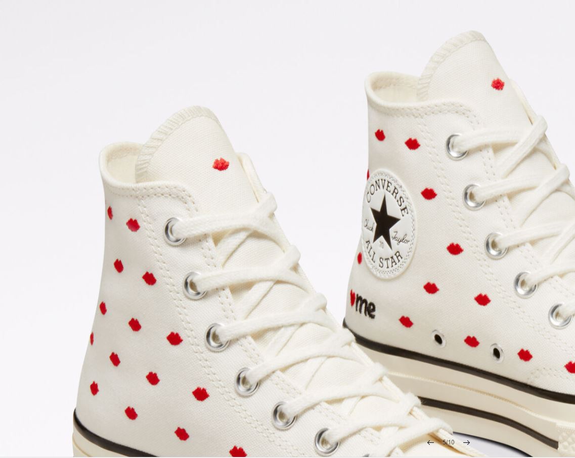 Converse Chuck 70 Embroidered Lips valentine