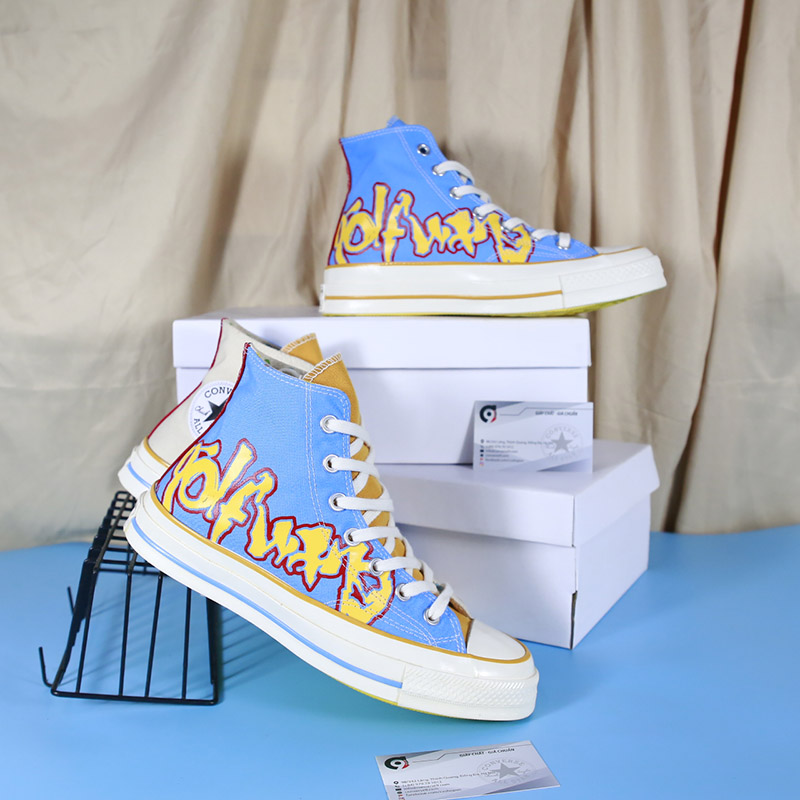 Converse x GOLF WANG cao cổ vải họa tiết CCVH104