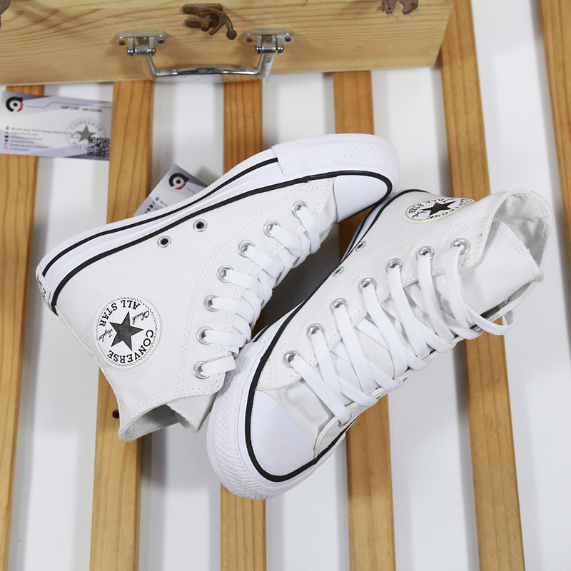 Converse classic cao cổ vải trắng CCVT085