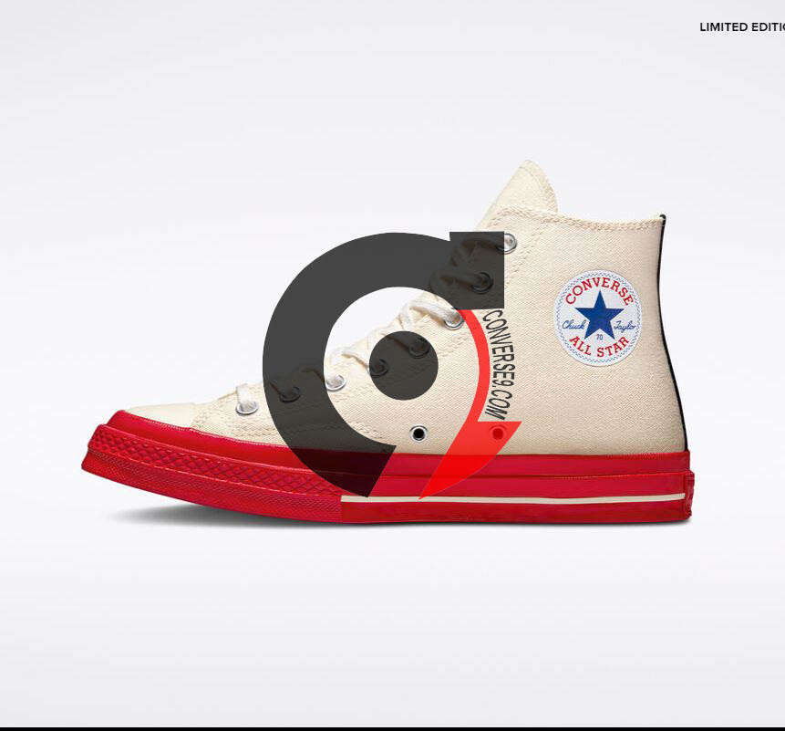 Converse x Comme des Garçons PLAY Chuck 70 gia re