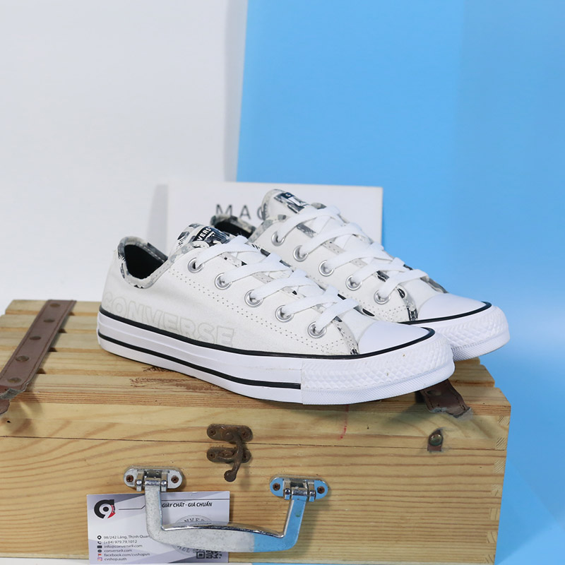 Converse thấp cổ vải trắng CTVT105