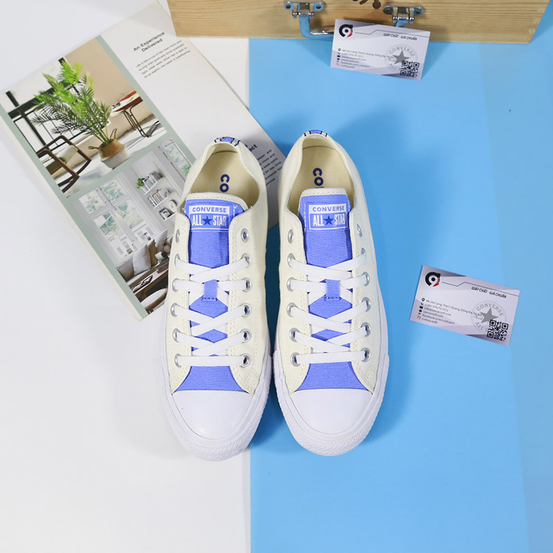Giay Converse thấp cổ vải trắng CTVT103