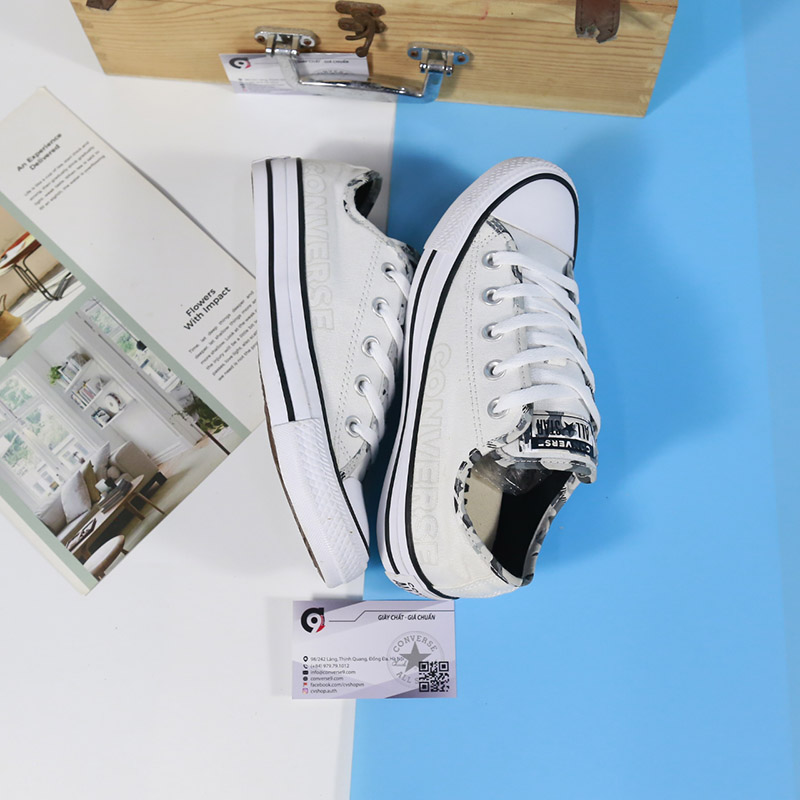 Converse thấp cổ vải trắng CTVT105