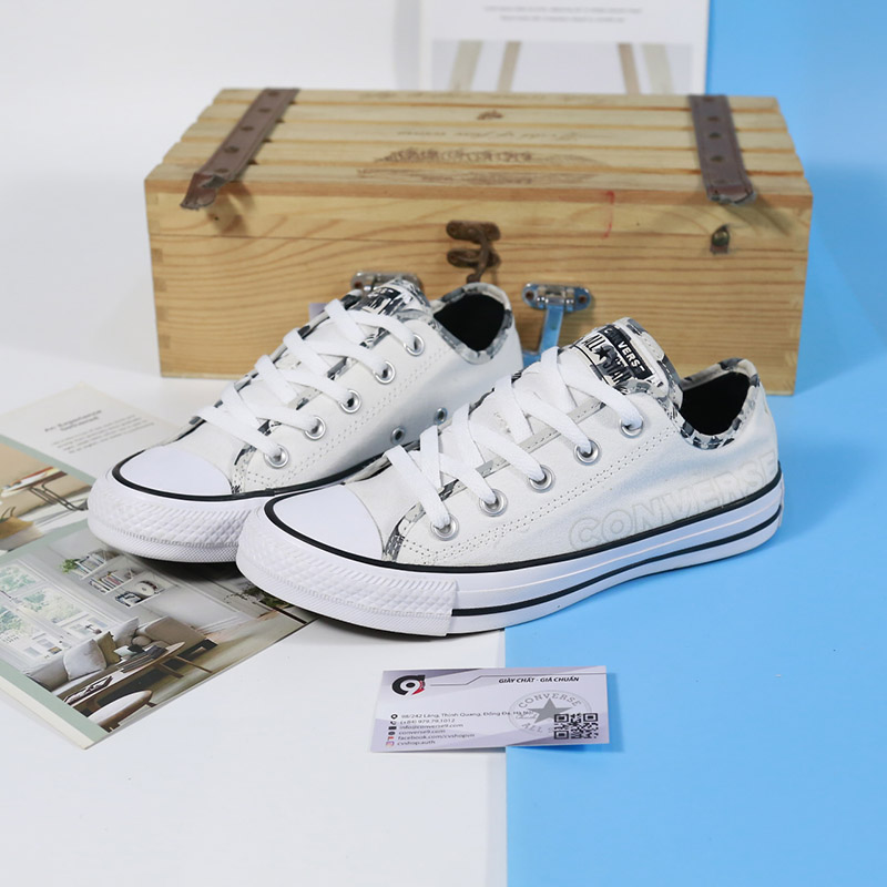 Converse thấp cổ vải trắng CTVT105