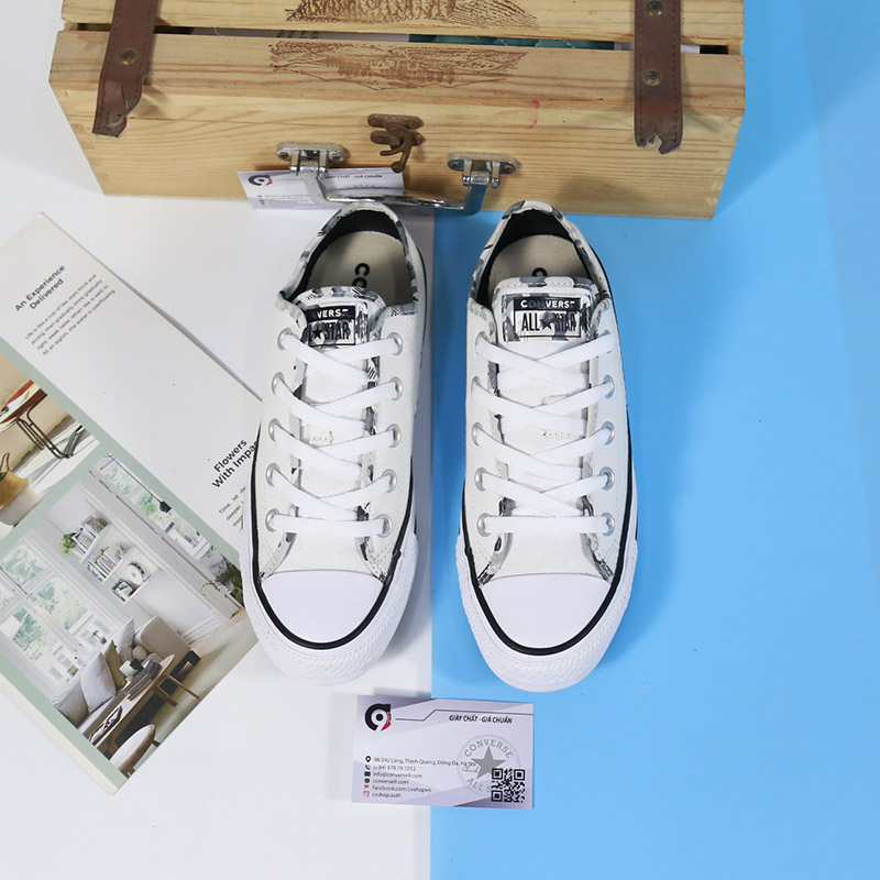 Converse thấp cổ vải trắng CTVT105