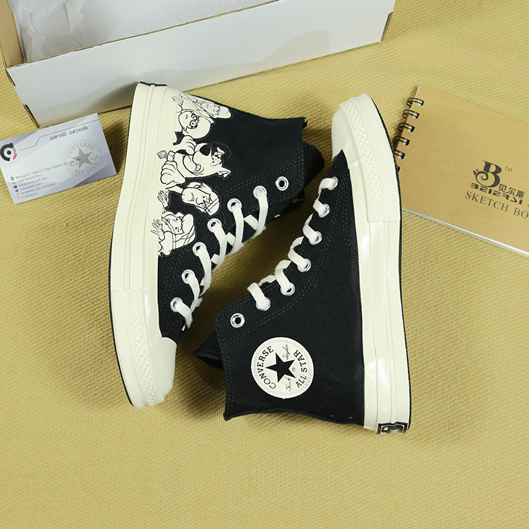 Converse 1970s Scooby Doo cao cổ vải đen CCVD069