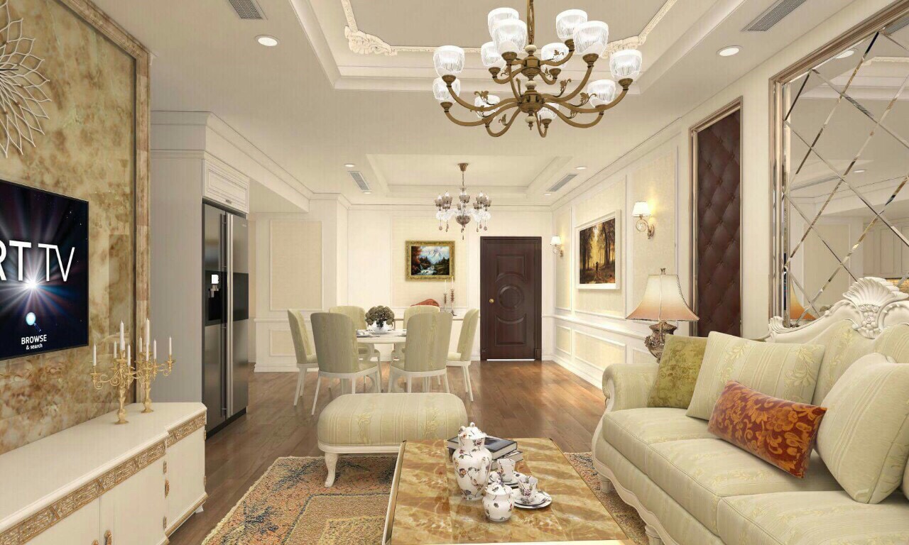 Thiết kế nội thất tân cổ điển cho căn hộ chung cư