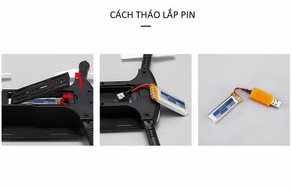 Máy bay 4 cánh +Wifi camera Flycam JJRC H37 -AL