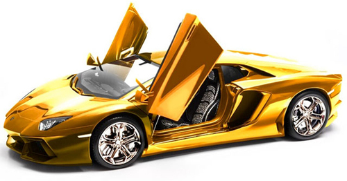 Siêu xe mô hình Lamborghini dát vàng giá 5 triệu USD đẹp long lanh