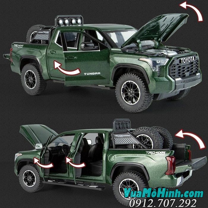 Mô hình xe ô tô Toyota Tundra pickup phiên bản 2023 tỉ lệ 1/24 