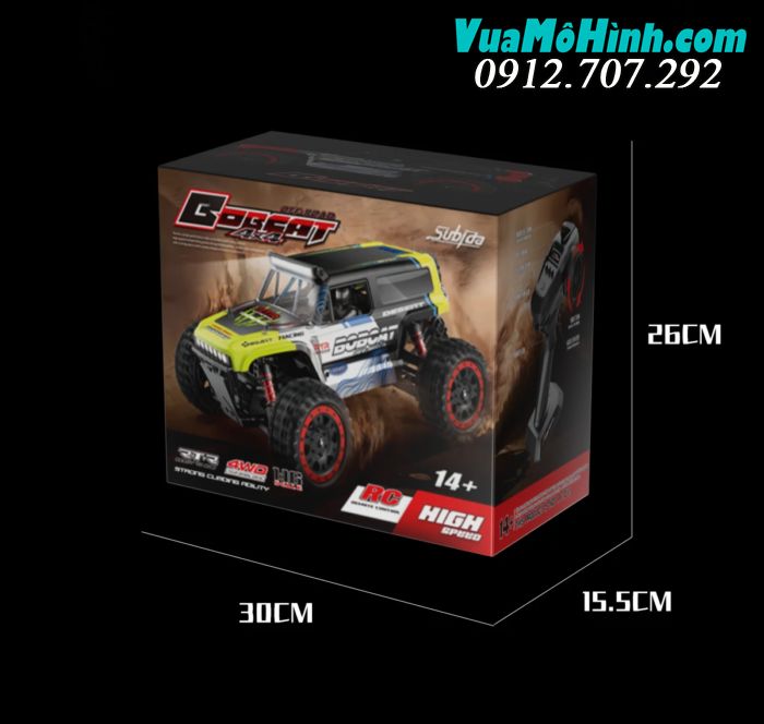Xe tải quái vật điều khiển từ xa Bobcat 4WWD 1/16 tốc độ cao 45km/h
