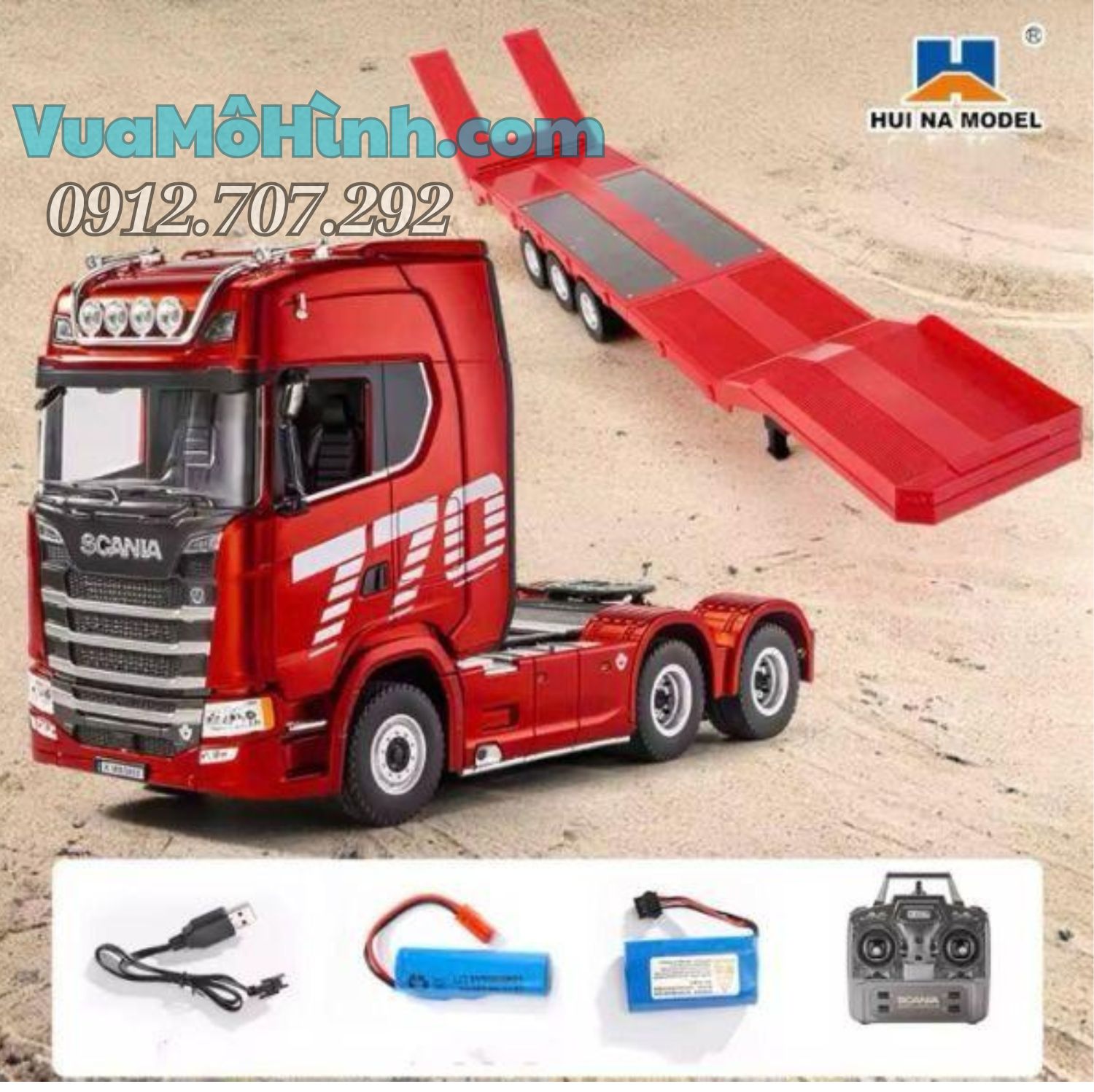 Xe tải đầu kéo điều khiển từ xa Huina 1501 + 1502 