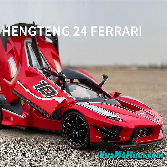 Mô hình siêu xe Ferrari FXX-K tỉ lệ 1:24, mở được cửa, cốp, full kim loại