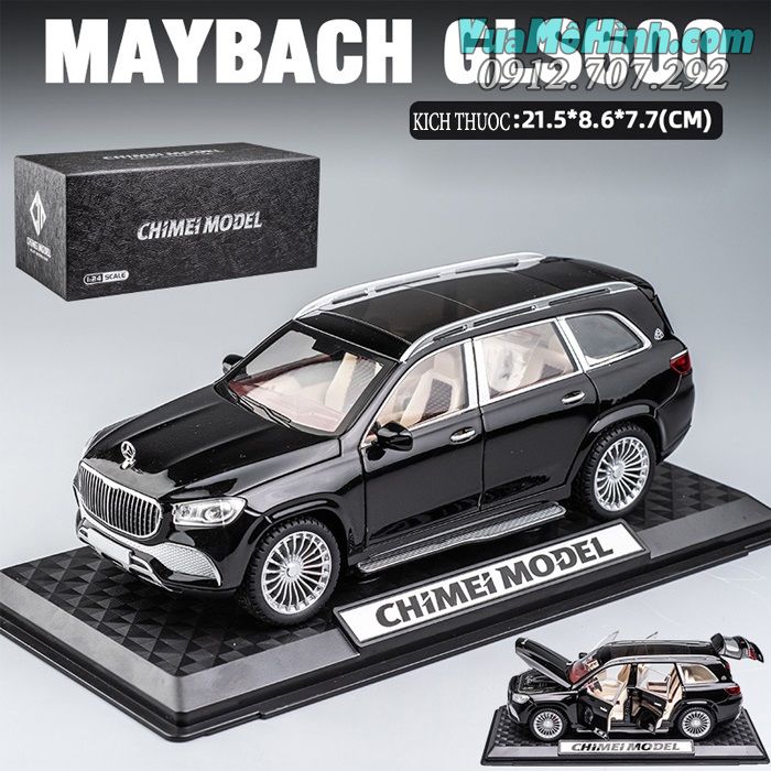 Mô hình tĩnh xe ô tô Mercedes Benz Maybach GLS600 tỉ lệ 1/24 hãng Chimei