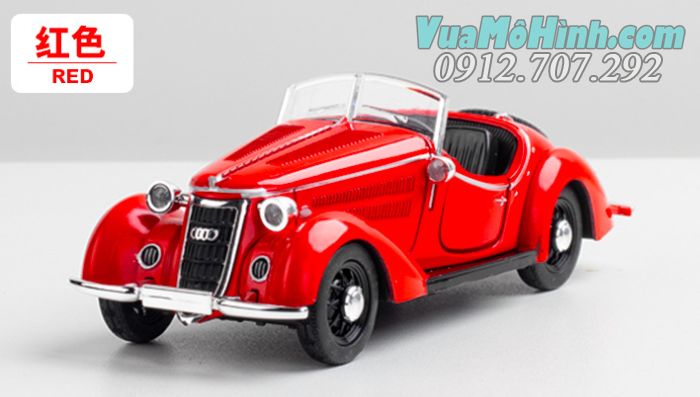 Mô hình tĩnh xe ô tô Audi Wanderer W25K Roadster 1936 tỉ lệ 1:32 vỏ kim loại