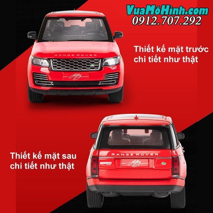 mô hình tĩnh diecast đồ chơi siêu xe ô tô Land rover range rover tỷ lệ 1/24 , xe oto 4 bánh thu nhỏ mini trưng bày