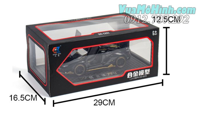 Xe mô hình tĩnh ô tô o to Lamborghini LP770 tỉ lệ 1:24