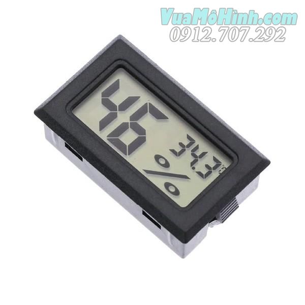 Dụng cụ đo độ ẩm nhiệt độ đồng hồ ấm kế điện tử mini 