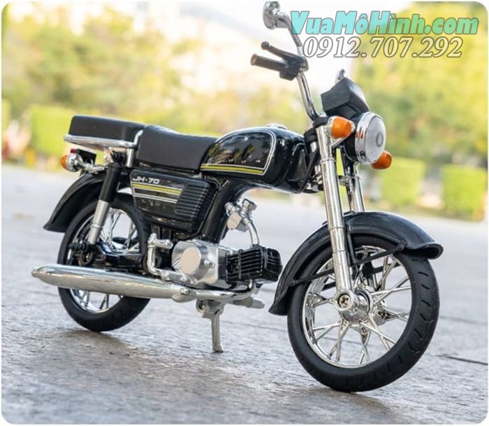 mô hình tĩnh diecast xe mô tô 2 bánh gắn máy Honda JH 70 Jialing MT015 tỷ lệ 1:12 , đồ chơi xe motor thu nhỏ mini