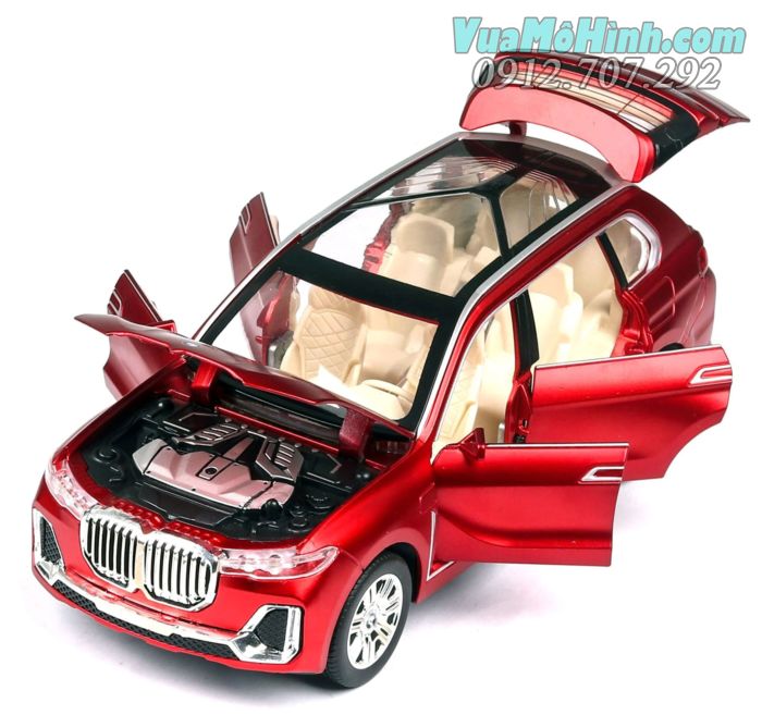 mô hình tĩnh diecast siêu xe ô tô bmw x7 tỷ lệ 1:24 , đồ chơi xe hơi 4 bánh oto thu nhỏ bằng kim loại