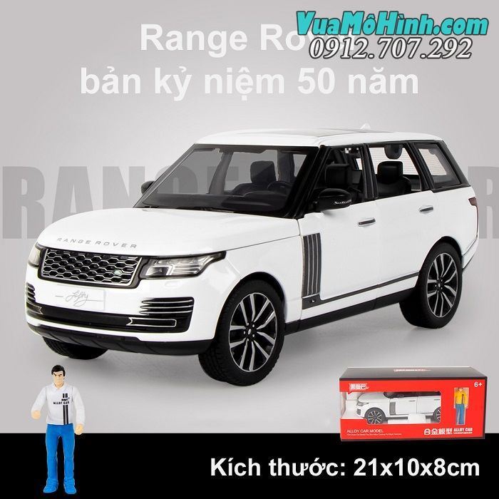 mô hình tĩnh diecast đồ chơi siêu xe ô tô Land rover range rover tỷ lệ 1/24 , xe oto 4 bánh thu nhỏ mini trưng bày