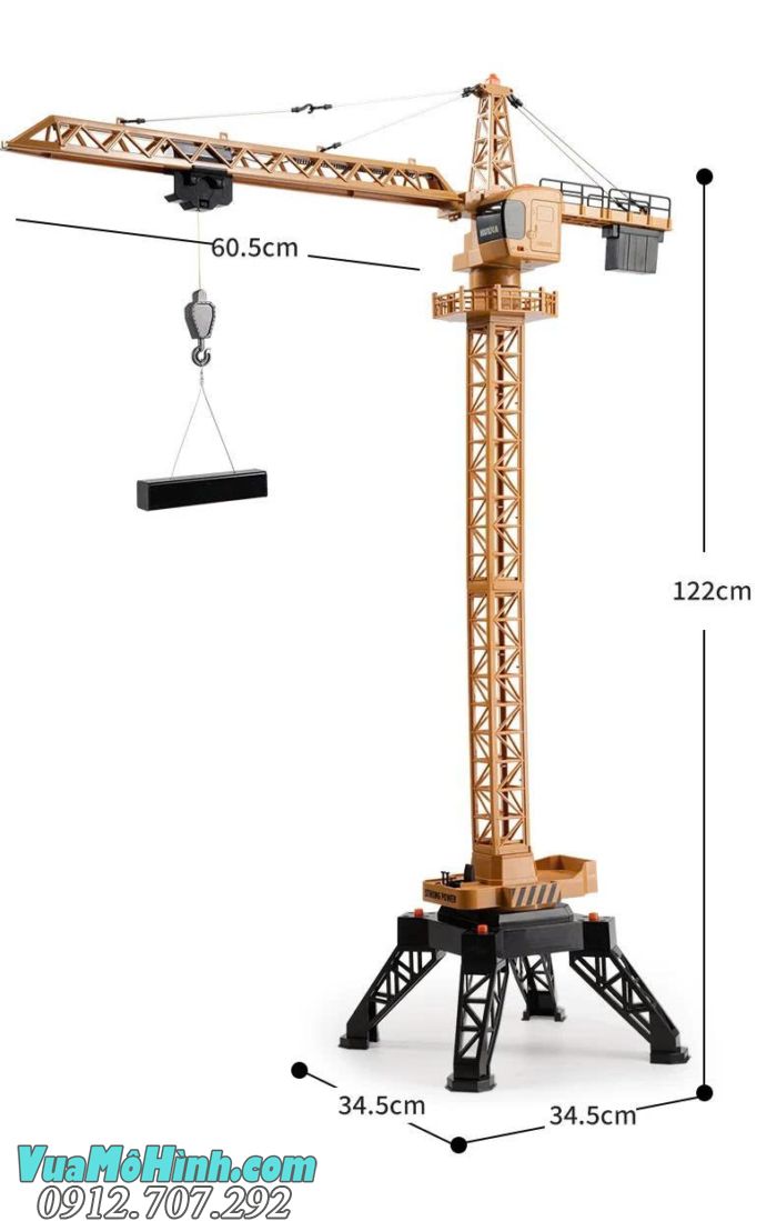 Cần cẩu tháp Huina 1585 mô hình điều khiển từ xa tỷ lệ 1:14 chi tiết cao chính hãng