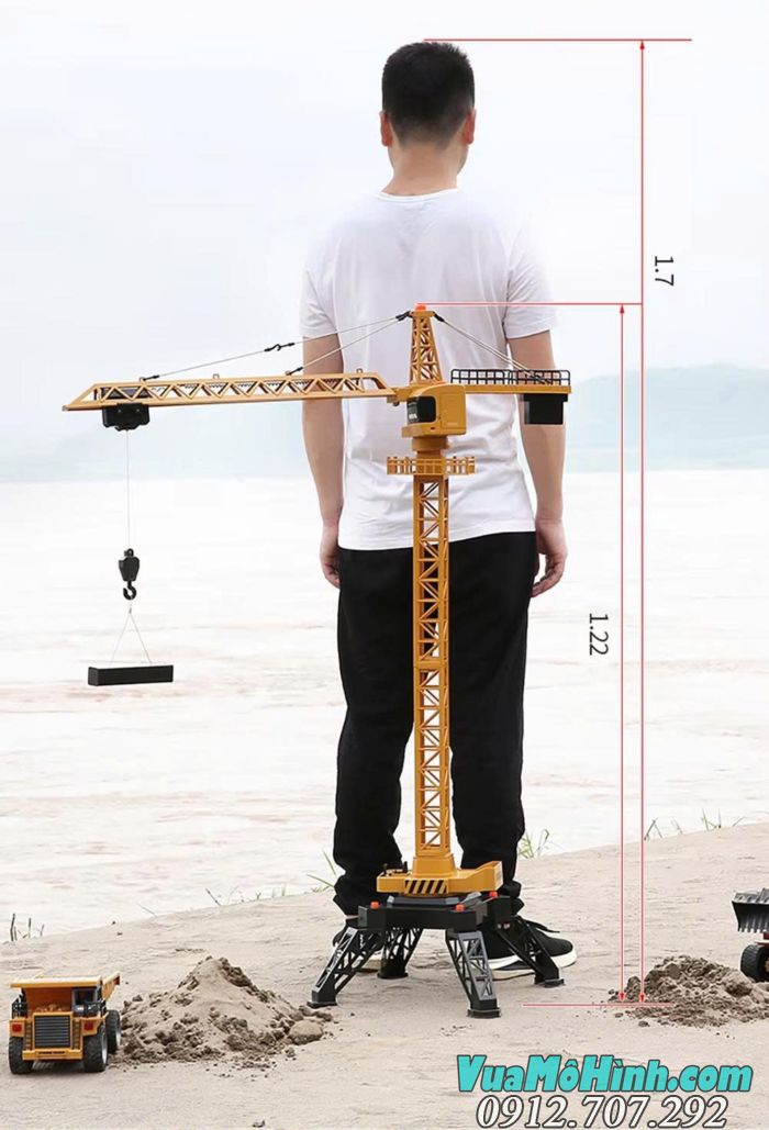 Cần cẩu tháp Huina 1585 mô hình điều khiển từ xa tỷ lệ 1:14 chi tiết cao chính hãng