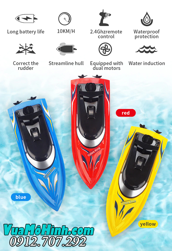 cano ca no nô tàu thuyền thủy rh701 rh 701 rh-701 điều khiển từ xa Cobra King