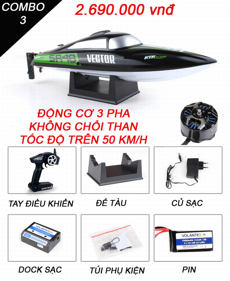 vector sr48 mô hình cano tàu thủy thuyền điều khiển từ xa chính hãng giá rẻ