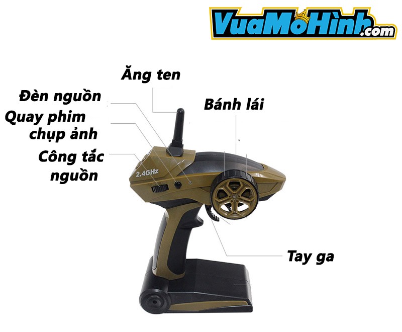 crazon mô hình xe ô tô địa hình điều khiển từ xa chính hãng chống chịu nước 2 cầu cỡ lớn có gắn camera