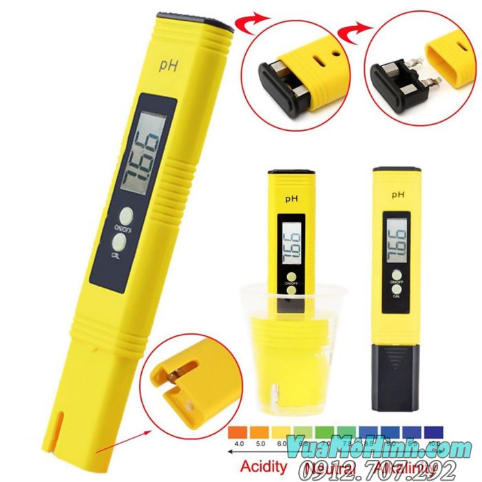 Bút đo pH dụng cụ kiểm tra độ mặn chua phèn axit của nước 