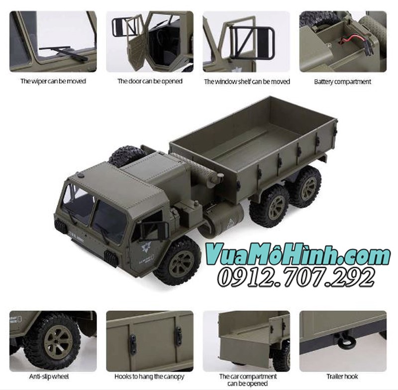 Xe tải quân sự điều khiển từ xa US Military Truck Fayee FY004 FY004A