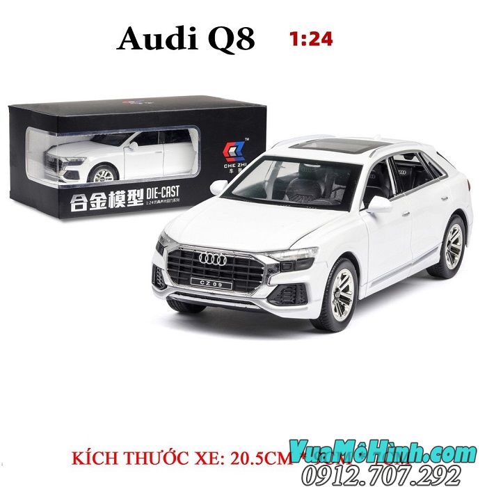 Mô hình xe ô tô Audi Q8 tỉ lệ 1:24 hãng Chezhi