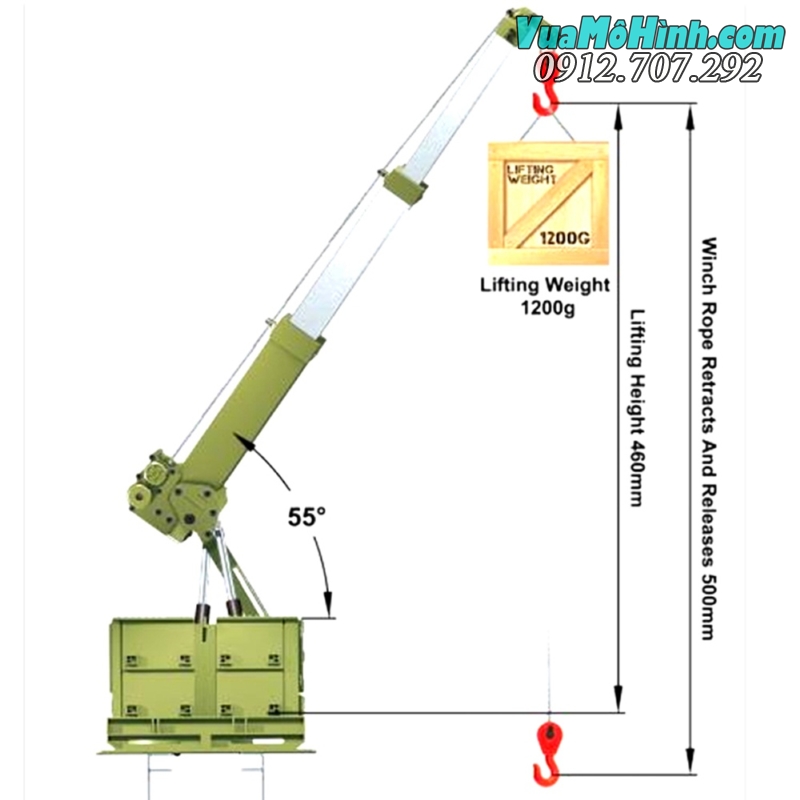 HG-P803 - bộ cẩu trục nâng cấp cho xe HG-P801 và HG-P802