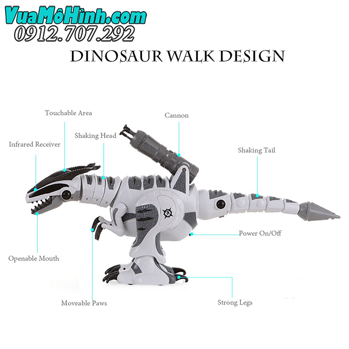 Khủng long robot rô bốt Dinosaur K9 đồ chơi thông minh điều khiển từ xa