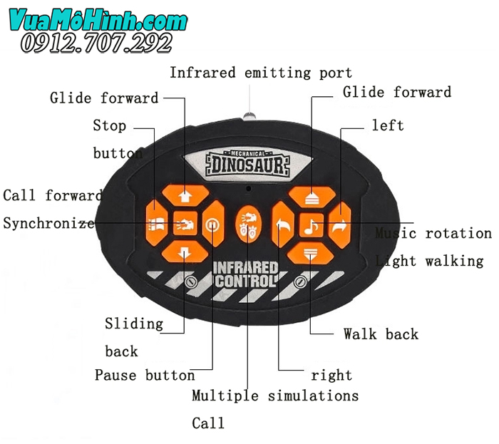 Khủng long bạo chúa robot rô bốt ro bot đồ chơi ss858 ss 858 ss-858 điều khiển từ xa