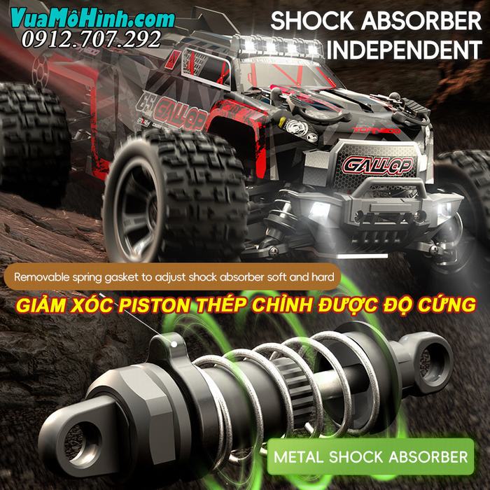 xe ô tô mô hình địa hình điều khiển từ xa tốc độ cao LH-18108 Land Raider Gallop