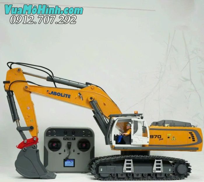 Máy xúc RC Kabolite K5901 tỷ lệ 1/18 toàn thân kim loại điều khiển từ xa