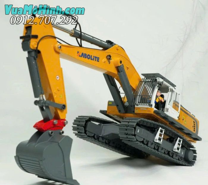 Máy xúc RC Kabolite K5901 tỷ lệ 1/18 toàn thân kim loại điều khiển từ xa