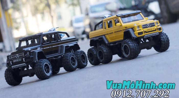 Mô hình xe Mercedes AMG G63 6X6 tỉ lệ 1/24 đồ chơi trẻ em 