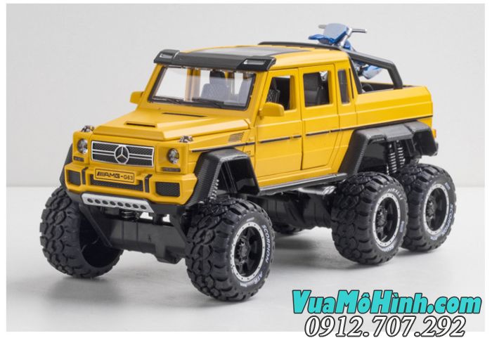 Mô hình xe Mercedes AMG G63 6X6 tỉ lệ 1/24 đồ chơi trẻ em 