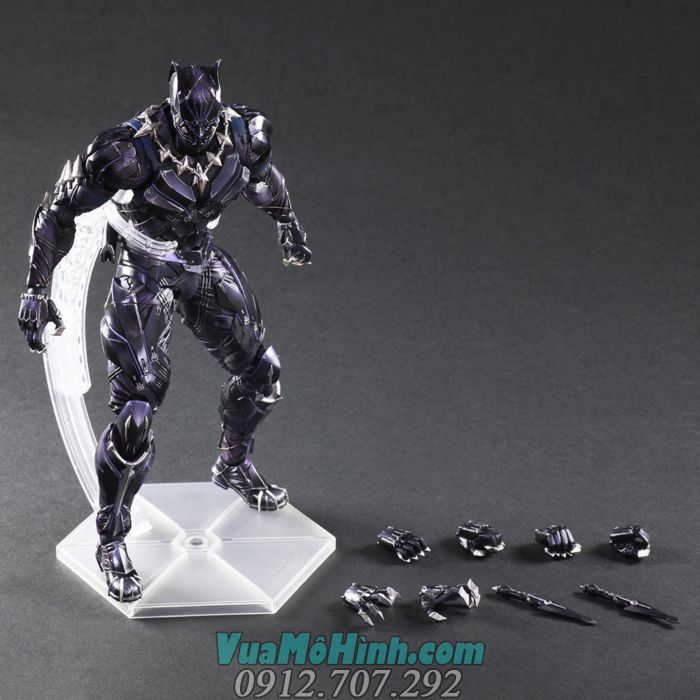 Mô hình nhân vật Báo đen Black Panther PAK - Play Arts Kai phim Marvel cử động các khớp