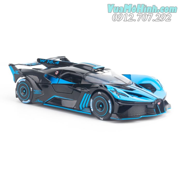 Mô hình đồ chơi siêu xe oto thu nhỏ Bugatti Bolide Super Sports tỷ lệ 1:24, xe ô tô sang thu nhỏ bằng kim loại