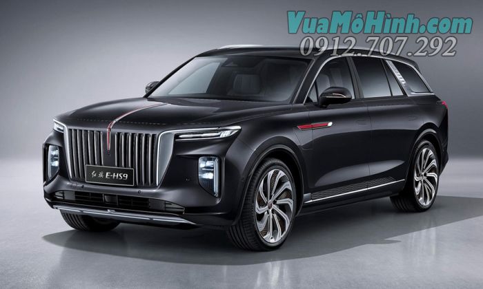 mô hình diecast tĩnh xe ô tô điện Hongqi E-HS9 tỷ lệ 1/24 , Siêu xe oto thu nhỏ 4 bánh đồ chơi chạy bằng điện