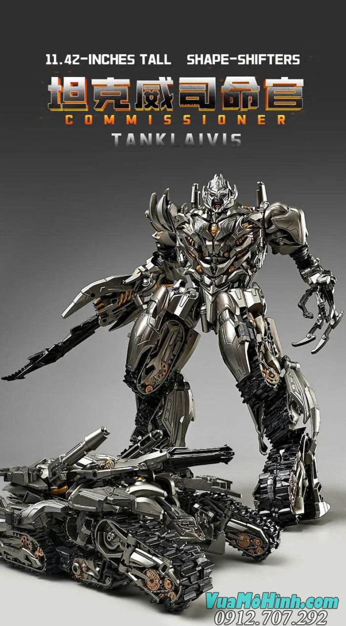 Mô hình YouHu 6618D Megatron Galvatron Mega Tank robot biến hình cao cấp