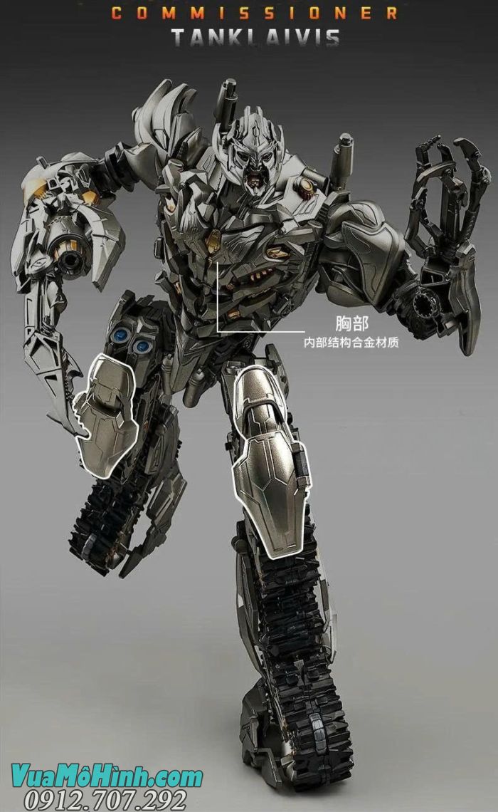 Mô hình YouHu 6618D Megatron Galvatron Mega Tank robot biến hình cao cấp